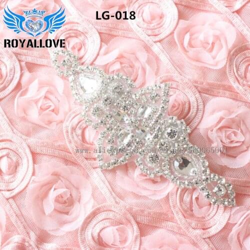 Fashion Hot Fix Beaded Sash Sapphire blue,rose gold rhinestone applique for Bridal Garments Wedding Dress Headband Bridal Strass