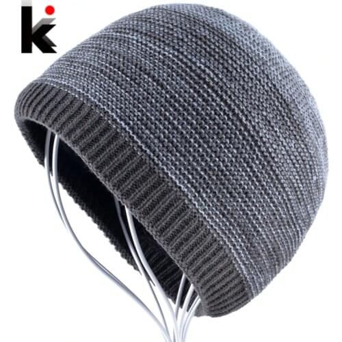 Mens Winter Skullies Knitted Wool Beanies Hat For Men Hip Hop Beanie Caps for Boy Warm Knit Bonnet Bone Gorros Homens Inverno