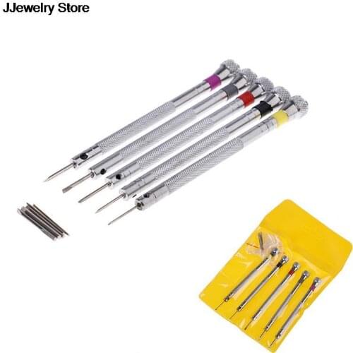 5 Pcs/set Clock Watch Tools Parts Mini Tone Screwdriver Set Link Pin Remover Screwdrivers for Watch Repair Tool Kit HOT