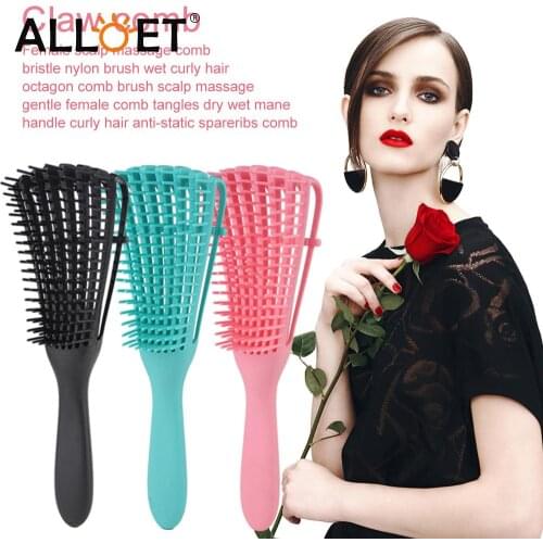 Detangling Hair Brush Scalp Massage Comb Wet Hairbrush for Curly Hair Brush Detangler Hairbrush Women Men Salon Styling Tools