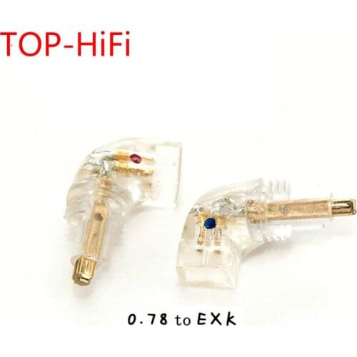 TOP-HiFi pair Headphone Plug for EX600 EX800 EXK EX1000 Male to MMCX 0.78mmFemale Converter Adapter