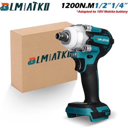 2 In 1 18V Brushless Wrench Cordless Electric Screwdriver Electric Impact Wrench Torque 1/2inch for Makita 18V Battery