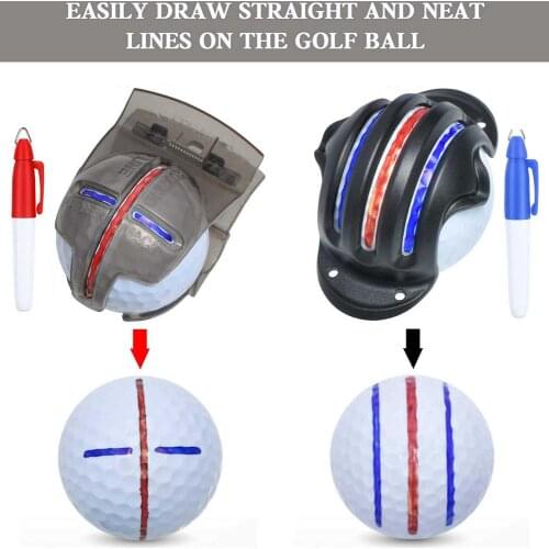 Golf Ball Triple Track 3 Line Alignment Marker Stencil Plastic Golf Ball Line Drawing Tool Professional Golf Putting Accessories