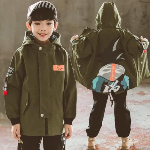 Cartoons Spring Autumn Boy Coat Jackets Overcoat Top Kids Teenage Gift Children Clothes Gift Formal School High Quality