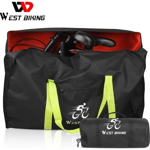 WEST BIKING Bike Cover Storage Bag Fit for 14/16/20/26/27.5 Inches 700C Folding Bike Portable Thicken Travel Carry Loading Bags