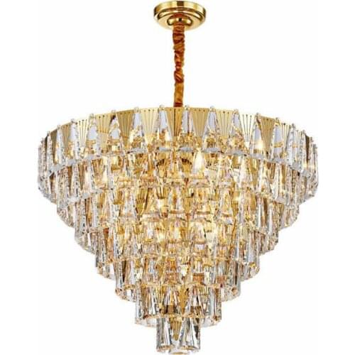 Gold modern crystal chandelier lighting in the living room luxury crystal lamp for dining room home decor gold light fixture