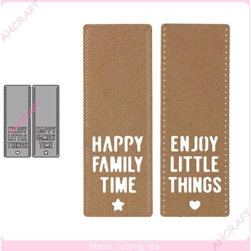2pc label Metal Cutting Dies for DIY Scrapbooking Photo Album Decorative Embossing PaperCard Crafts Die 2021
