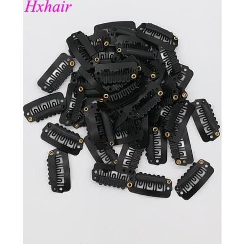 Freeshipping - 200pcs 24mm Wigs Snap Clips / Toupee Snap Clips for Hair Extension / Weft Hair Extensions