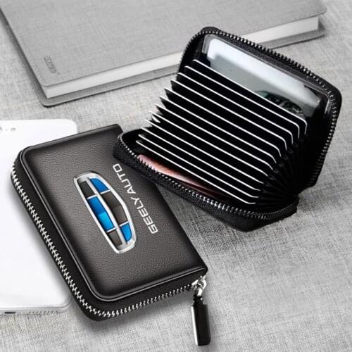 Brand Genuine Leather bag Driver License Business Card Holder Wallet For geely emgrand gt gc9 gc6 ec718 ec7 ec8 ck emgrand GS GL