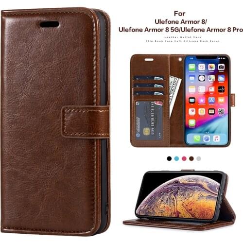 PU Leather Flip Case For Ulefone Armor 8 5G Holder Silicone Photo Frame Case Wallet Cover For Ulefone Armor 8 Pro Business Case