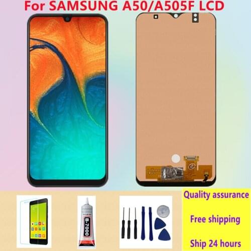 New For Samsung Galaxy A50 SM-A505FN/DS A505F/DS A505 LCD Display Touch Screen Digitizer Assembly For Samsung A50 LCD