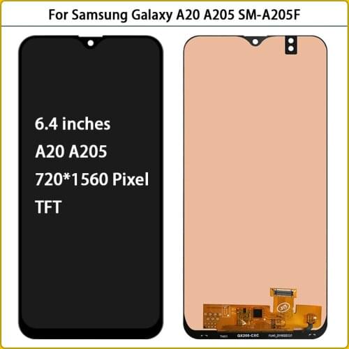 For Samsung Galaxy A20 A205 SM-A205F 6.4'' LCD Display Touch Screen Digitizer Replacement For Samsung A205F LCD Screen