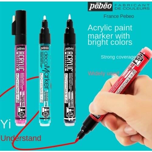 French PEBEO Acrylic Markers round head water-based manga comics design DIY cloth painting hand-painted wall painting hook line
