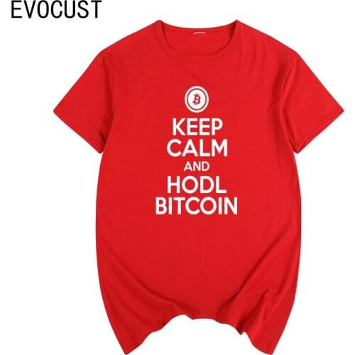 Keep Calm and Hodl Bitcoin Christmas 2018 short sleeve T-shirt Cotton Men T shirt New TEE TSHIRT Womens unisex Fashion