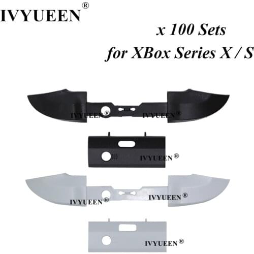IVYUEEN 100 Sets for XBox Series S X Controller RB LB Bumper Buttons Middle Bar Holder Replacement Repair Parts Accessories