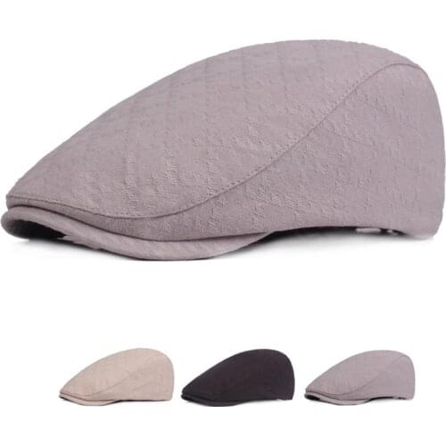 Men Women Cotton Newsboy Caps Unisex Simple Solid Beret Hat Forward Hat Outdoor Travel Peaked Cap Ivy Cabbie Sombrero Cap