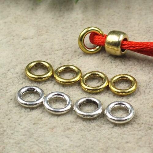 100pcs/lot Tibetan Silver/Gold loose Close Jump Rings 8mm Decoration Metal Round Connector Rings DIY Jewelry Findings Supplier