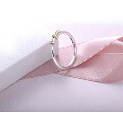 Ajax Stylish Thin 925 Sterling Silver Lovely Girls Bow Finger Ring Female 2021 Valentines Day Fine Jewelry Gift