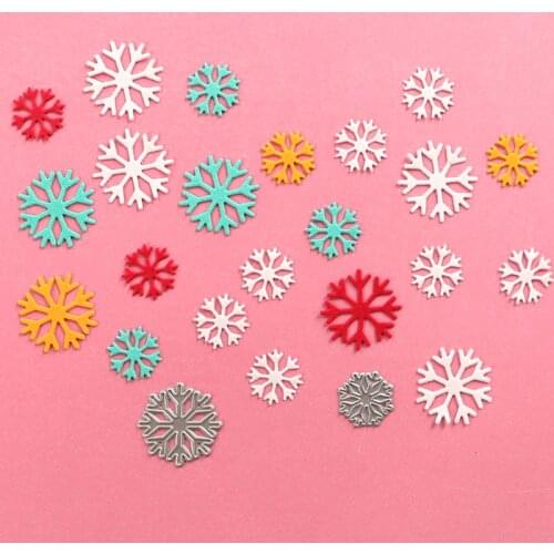 DUOFEN METAL CUTTING DIES 090293 2pcs small snowflake embossing stencil DIY Scrapbook Paper Album 2018 new