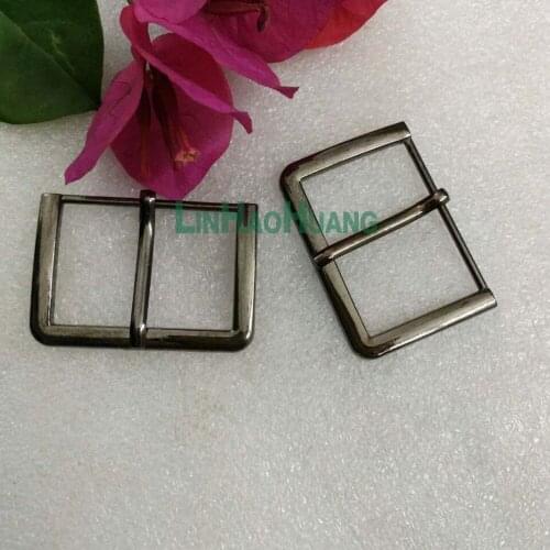 20pcs/lot 39mm fashion zinc alloy metal buckle with pin black nickle belt bucke high polished Buk-2017121301