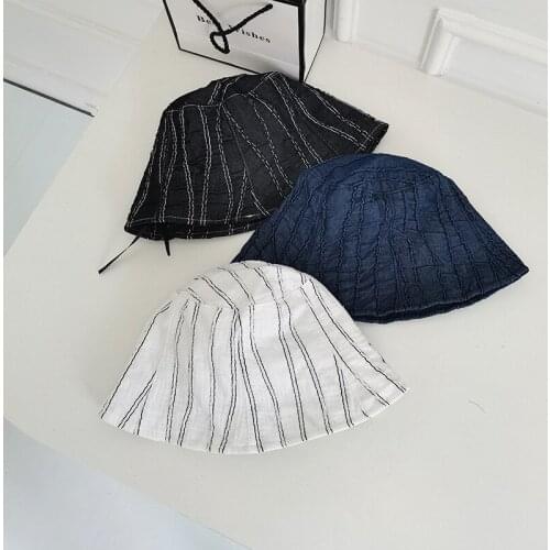 Fashion Cotton Bucket Hat Men and Women Harajuku Fisherman Hat Folding Sun Fishing Panama Hats Thin Hip Hop Hats Solid Color