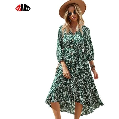 Long Sleeve Midi Dress Women Autumn Winter Leopard Print Buttons Up Casual Dresses 2021 Fashion Elegant Lace Up Clothing Fall