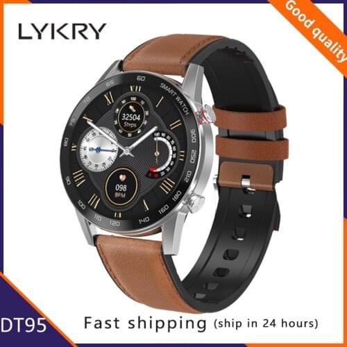 LYKRY Men DT95 Smart Watch1.3 Inch Screen BT Call IP68 Waterproof Smartwatch HD IPS Screen Watches Fitness Tracker PK L11 L13