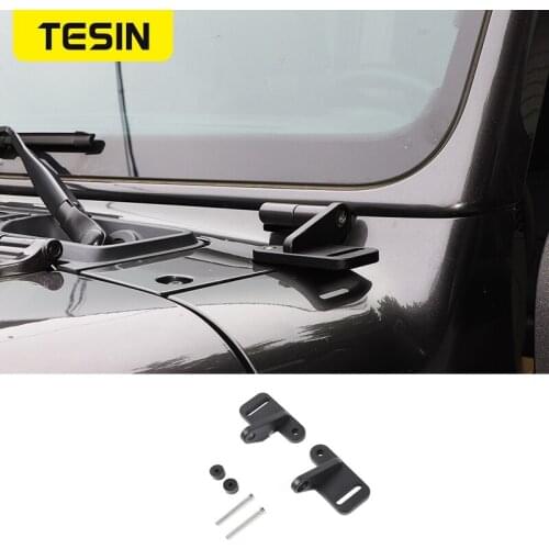 TESIN Car A-Pillar Light Bracket Mount Holder for LED Light Bar Work Lights for Jeep Wrangler JL JT 2018+ Car Accessories