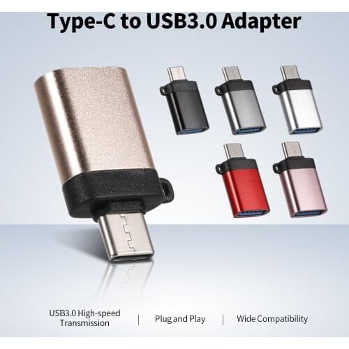 Type-C Adapter Type-C Male to USB3.0 Female Converter Plug and Play OTG Connector Support Mobile Phone/Tablet/U disk/card reader
