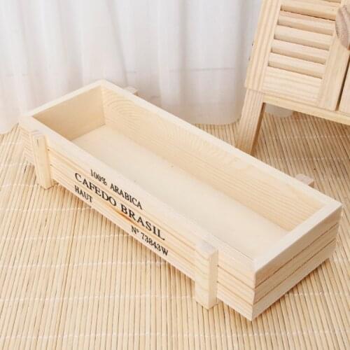 Vintage Wood Garden Flower Planter Succulent Pot Rectangle Trough Box Plant Bed L5YE