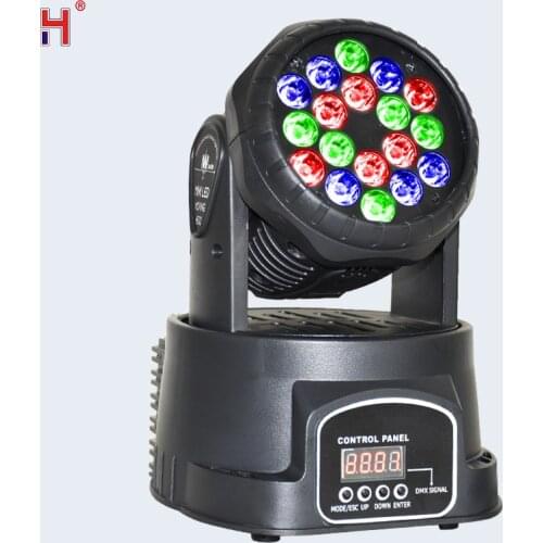 18x3W Mini Moving Head Light Led RGB Wash For Dj Party Club Stage Lighting