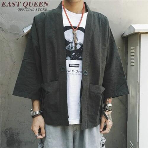 Japanese kimono cardigan men haori yukata male samurai costume clothing kimono jacket mens kimono shirt yukata haori KK1011