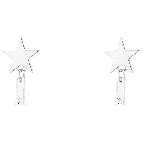 TONGKWOK Bohemia Exaggeration Dangle Earrings For Women Silk Thread Tassel Metal Long Chandelier Earrings #137182