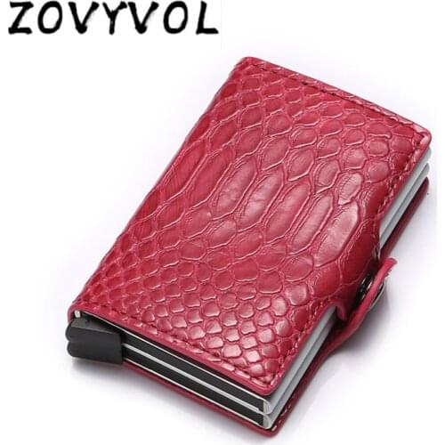 ZOVYVOL Thin PU Package RFID Blocking Pocket Purse Durable Card Case Business Simple Organizer Wallet Bank Credit Holder Men