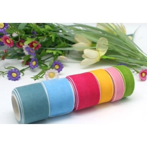 1-1/2"(38mm)Single Face Velvet Ribbon Blue Velvet Ribbon Gift Ribbon