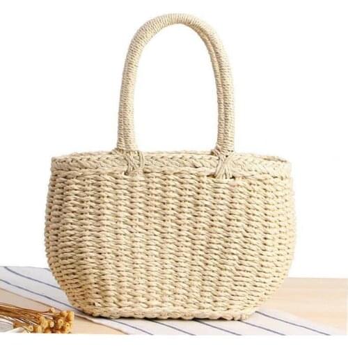 2020 Multi-styles Straw Bags Handmade Summer Woven Beach Ladies Shoulder Bag Bohemia Bali Travel Female Holiday Handbags