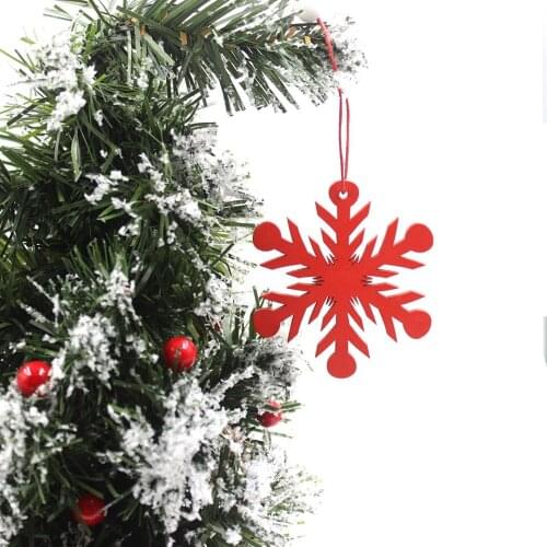 6pcs New Year Natural Wood Christmas Tree Ornament Wooden Hanging Pendants Gifts Snowflake Christmas Decora adornos de navidad