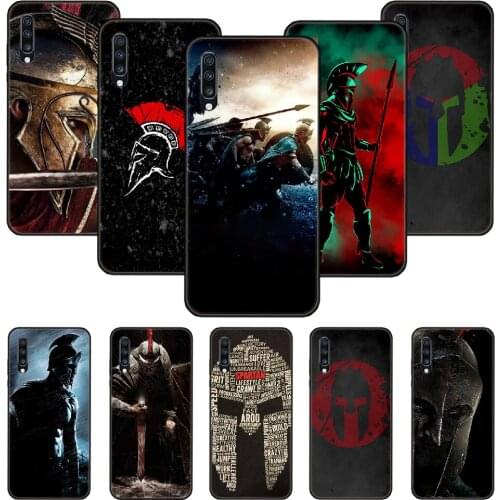 Phone Case For Samsung Galaxy A 50 51 71 70 7 5 10 20 30 40 41 21 S E Black Cover Hoesjes Fashion Shell Courage spartan warrior