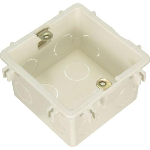 86*86mm Cassette Universal White Wall Mounting Box for Wall Switch and Plastic Enclosure Socket Back Box Outlet 86mm 10/20pcs
