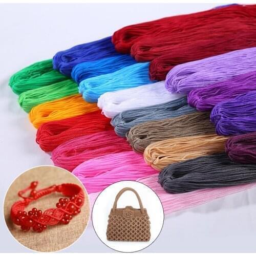 Multicolor DIY Hollow Line Knitting Thread Nylon Mercerized silk weaving hook woven hollow line hand-embroidered threads