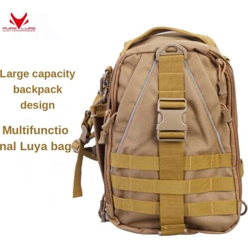 PURELURE Multifunctional Backpack Luya Bag Large Capacity Dirty Water Bag Fishing Bag Diagonal Cross