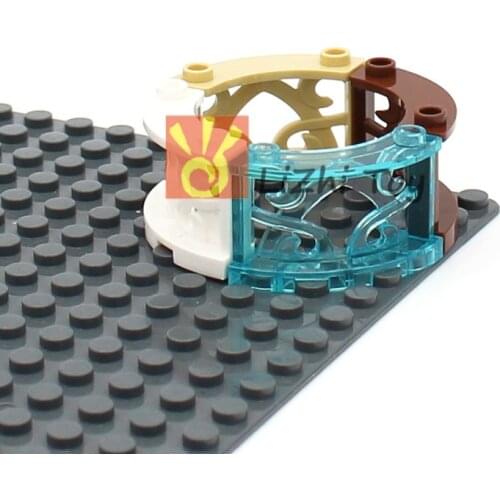 MOC 41823 Fence 3x3x2 Quarter Round Ornamental with 2 Studsp DIY Bricks Building Blocks Parts Compatible City Street View