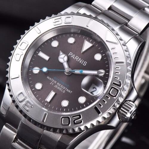 Fashion Parnis Mechanical Watches Men Automatic Watch Waterproof 5BAR Stainless Male Wristwatches Clock Relogio Masculino 2020