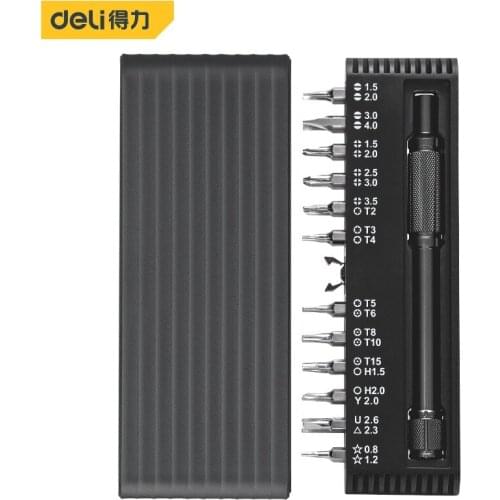 Deli 25pcs Phillips Screwdriver Kit DIY Screw Driver Set Screwdriver Repair Tool Sets For Smart Home PC Phone Repair