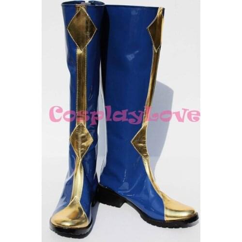 Code Geass Cosplay Lelouch Zero Blue Cosplay Shoes Boots Hand Made Custom-made For Halloween Christmas CosplayLove
