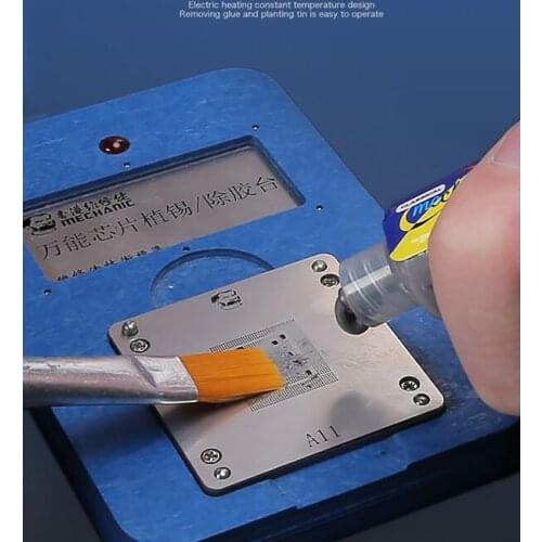 MECHANIC ix7 A8 A9 A10 A11 A12 Motherboard BGA Chip Tin Planting Glue Removal Reballing Platform With Stencils For iPhone Fixed