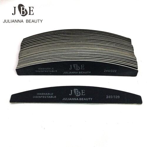 50Pcs 240/320 Wooden Nail File Sandpaper Emery Board Professional Washable Manicure set de limas Nail Accessoires Nail Tools