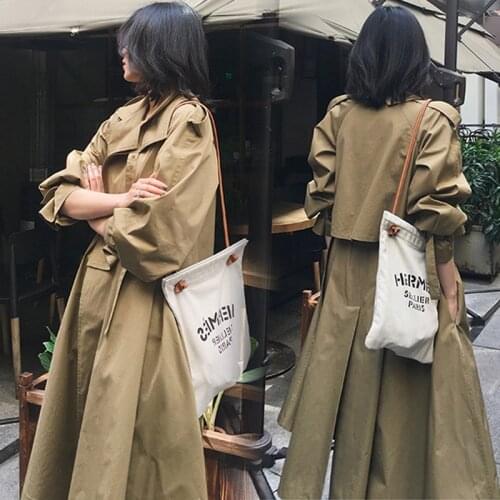 Women Trench Coat 2020 Autumn Turn-down Collar Overcoat With Belt Long Coat Windbreaker Female Loose Cloak Outwear Plus Size 951