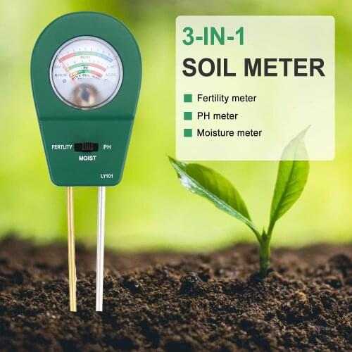 3 in 1 Soil Tester, Soil Testing Kit 3 in 1 [pH] [Fertility] [Humidity], 3-in-1 Soil pH Meter [No Batteries Required] for Soil