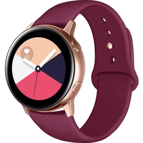 20mm watch strap For Samsung galaxy watch Active 2 44mm 40mm/42mm Gear s2/Sport 20 mm Silicone bracelet band Amazfit bip strap